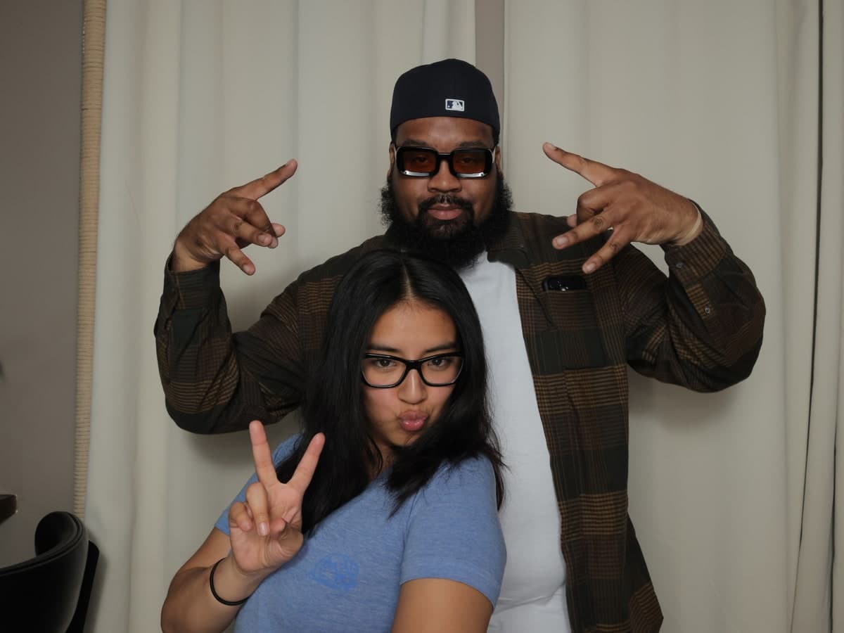 DSLR photo booth portraits with a clean modern Get In The Booth setup in NYC